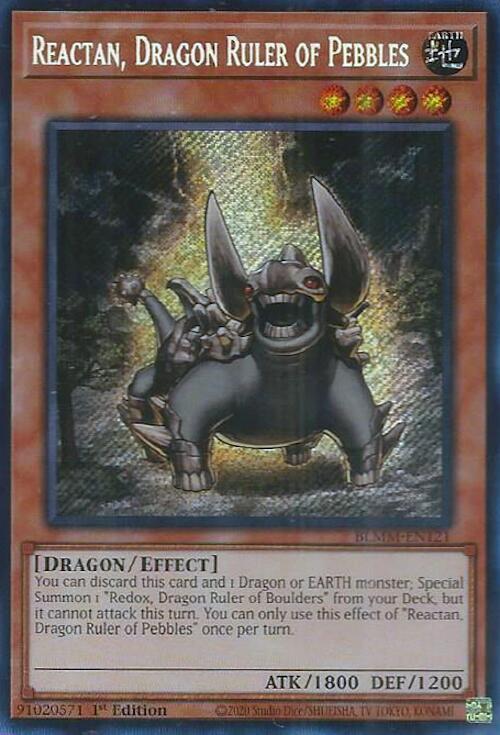 Reactan, Dragon Ruler of Pebbles Card Front