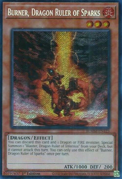Burner, Dragon Ruler of Sparks Card Front