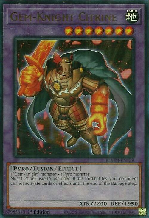 Gem-Knight Citrine Card Front