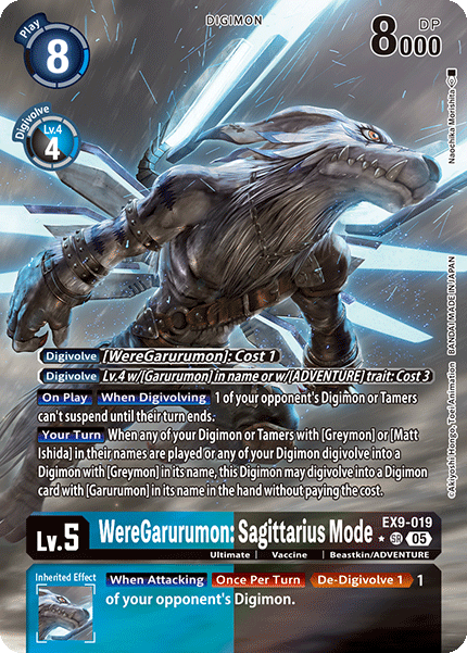 WereGarurumon: Sagittarius Mode Card Front