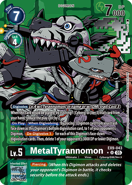 MetalTyrannomon Card Front