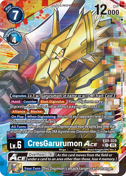 CresGarurumon ACE Card Front