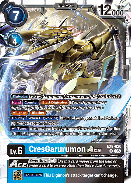 CresGarurumon ACE Card Front