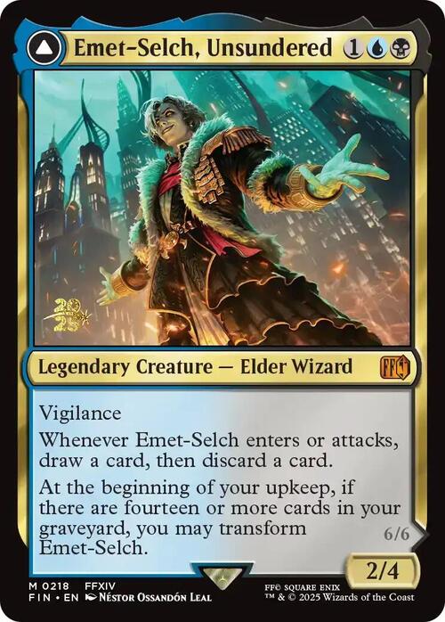 Emet-Selch, Unsundered // Hades, Sorcerer of Eld Card Front