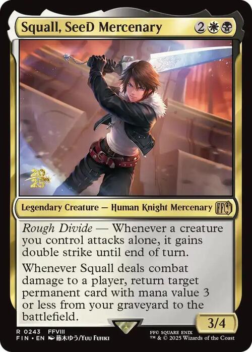 Squall, SeeD Mercenary Card Front