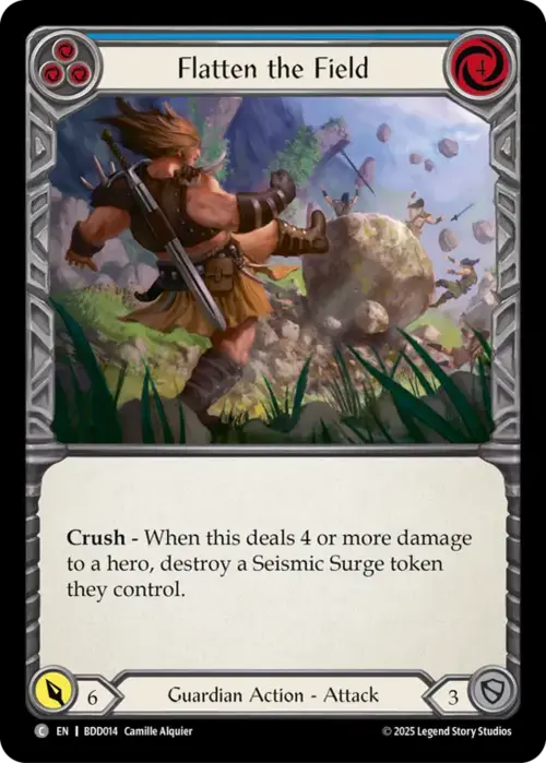 Flatten the Field - Blue Card Front