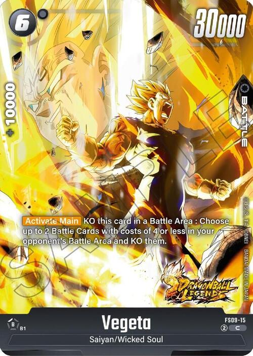 Vegeta Card Front