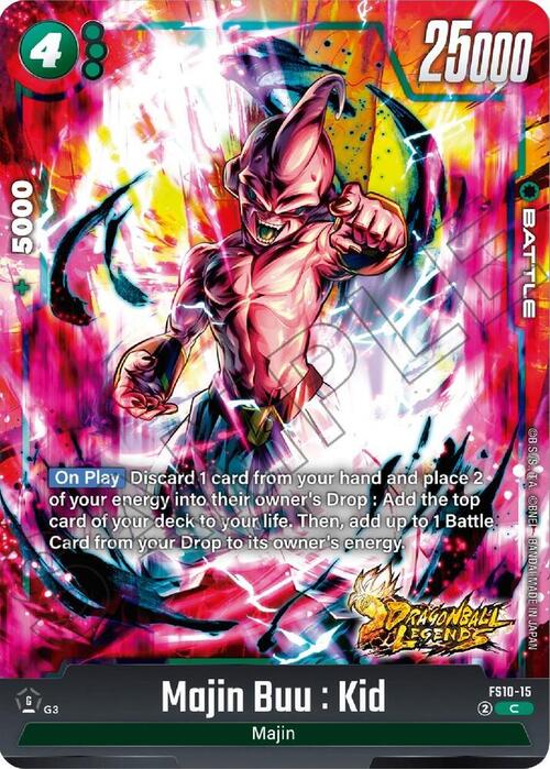 Majin Buu : Kid Card Front