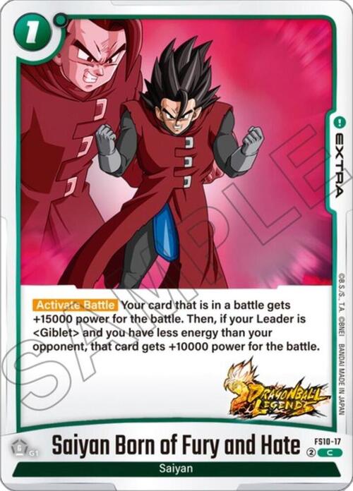 Saiyan Born of Fury and Hate Card Front