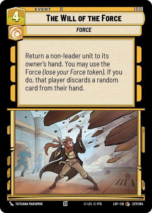 The Will of the Force Card Front