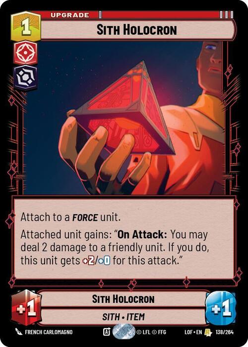 Sith Holocron Card Front