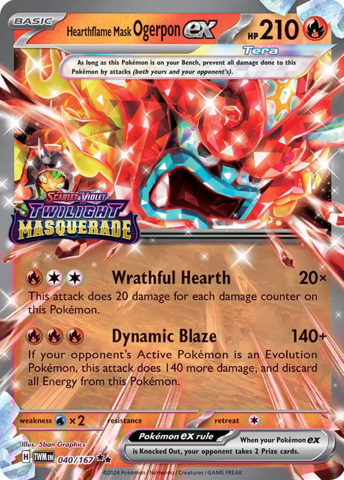 Hearthflame Mask Ogerpon ex Card Front