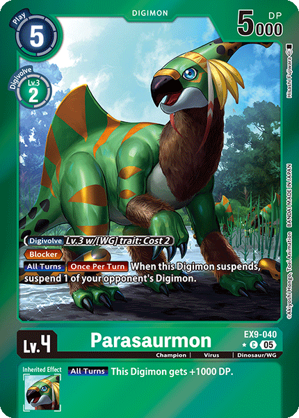 Parasaurmon Card Front