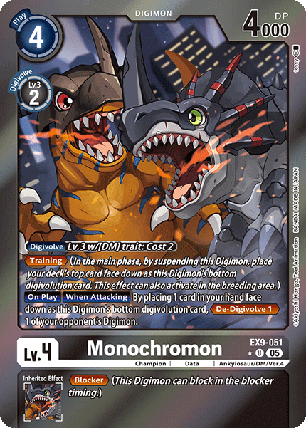 Monochromon Card Front