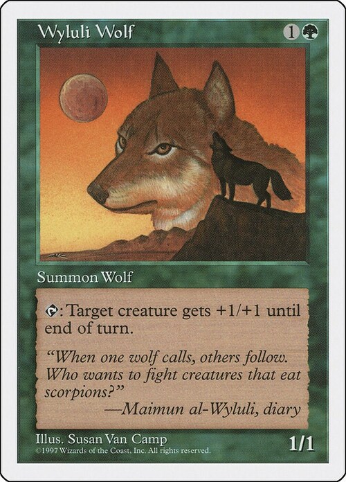 Wyluli Wolf Card Front