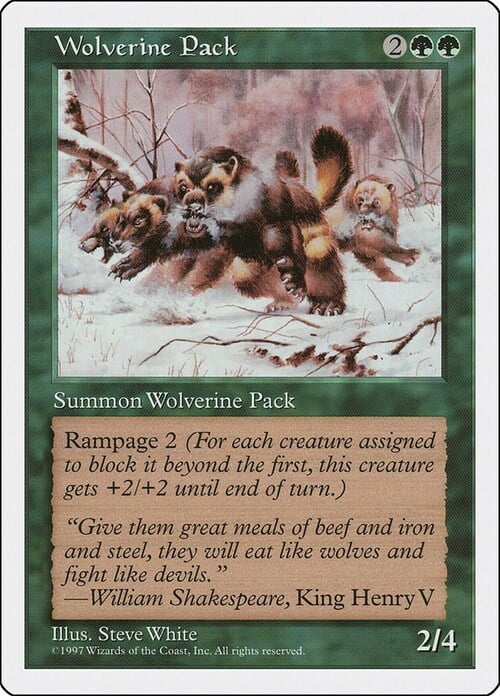 Wolverine Pack Card Front