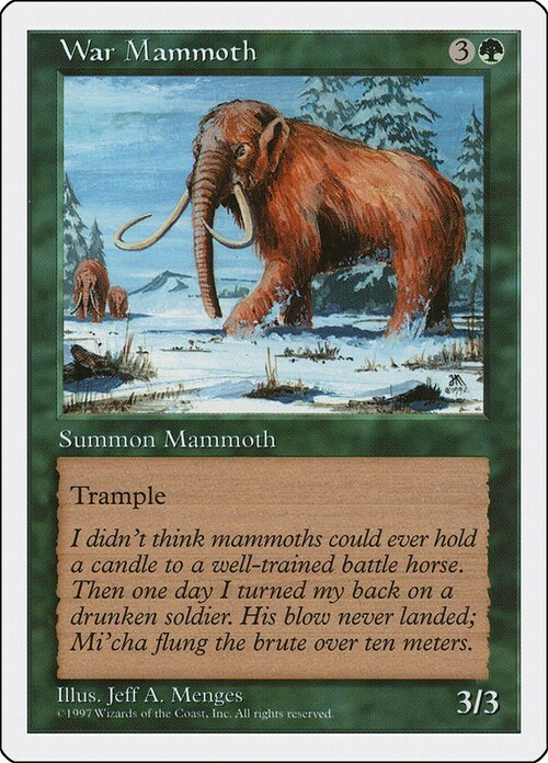 War Mammoth Card Front