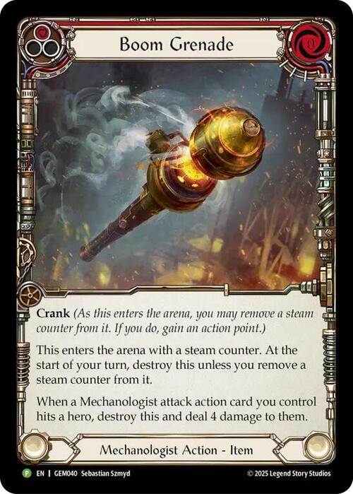 Boom Grenade - Red Card Front
