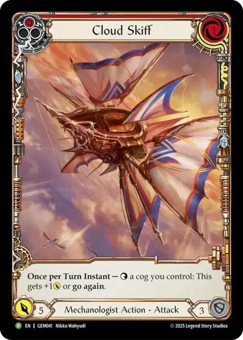 Cloud Skiff - Red Card Front