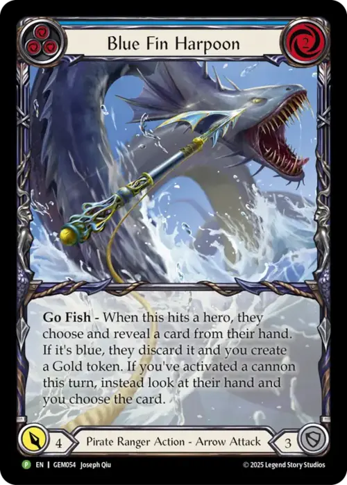 Blue Fin Harpoon Card Front