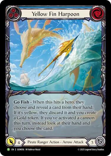 Yellow Fin Harpoon Card Front