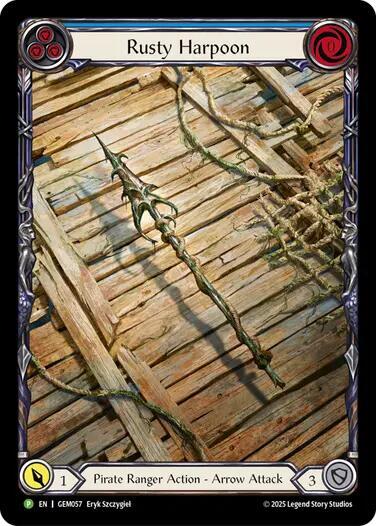 Rusty Harpoon Card Front
