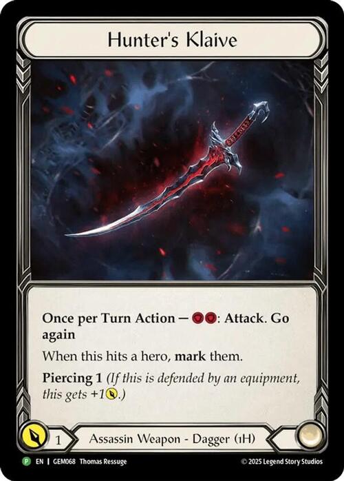 Hunter's Klaive Card Front