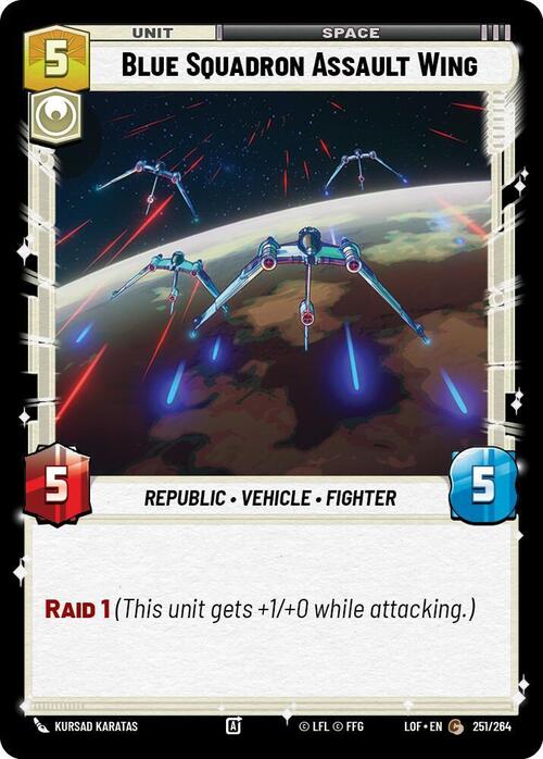 Blue Squadron Assault Wing Card Front