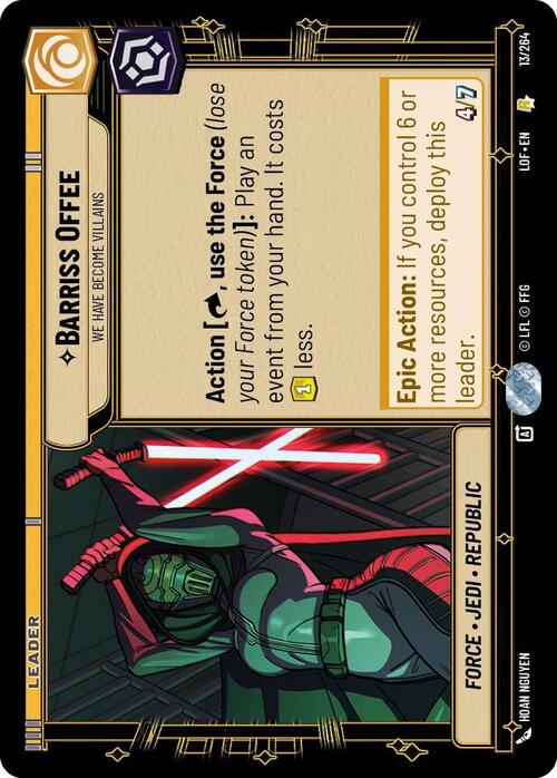 Barriss Offee - We Have Become Villains Card Front