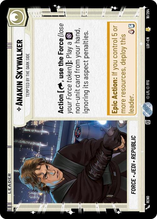 Anakin Skywalker - Tempted by the Dark Side Card Front