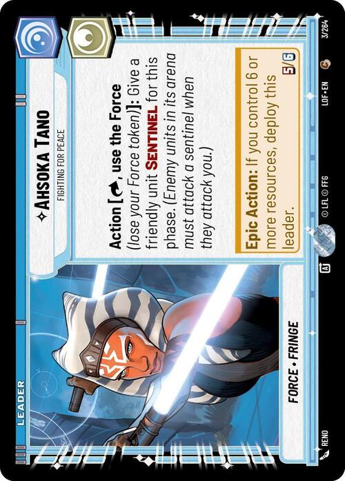 Ahsoka Tano - Fighting For Peace Card Front