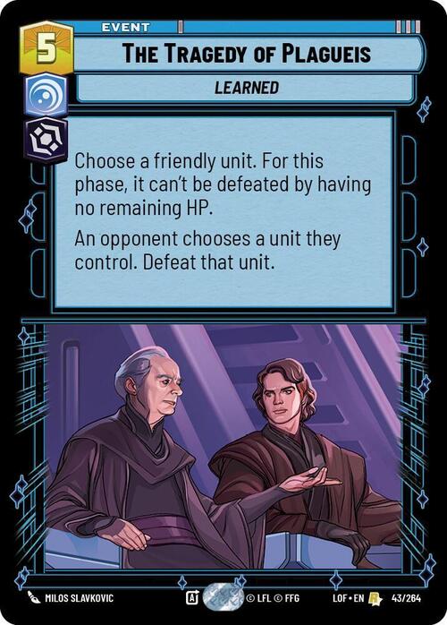 The Tragedy of Plagueis Card Front