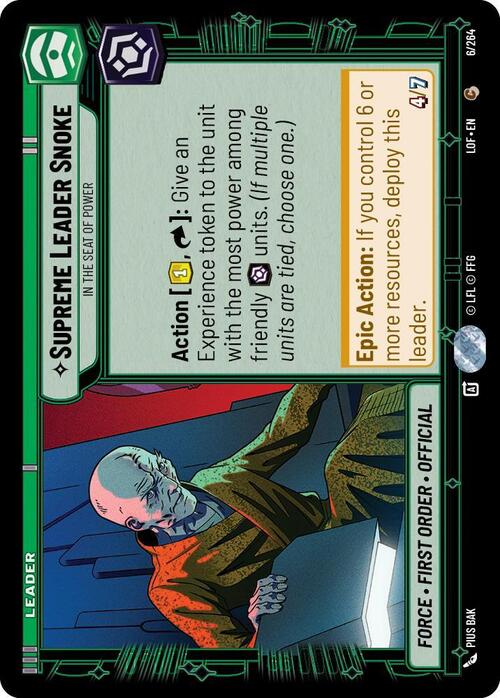 Supreme Leader Snoke - In the Seat of Power Card Front