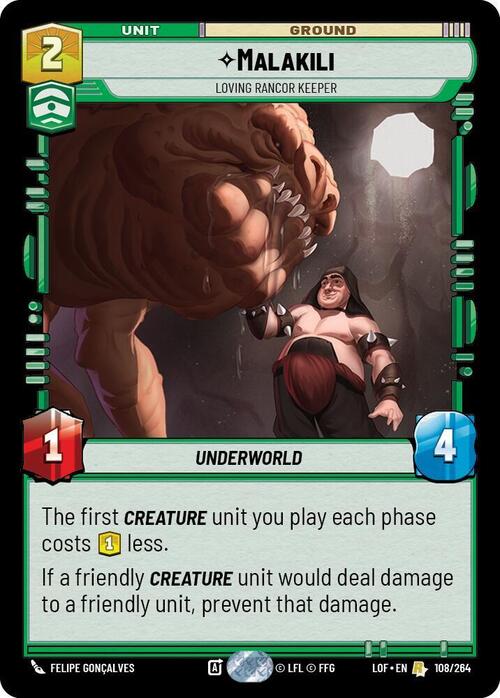 Malakili - Loving Rancor Keeper Card Front