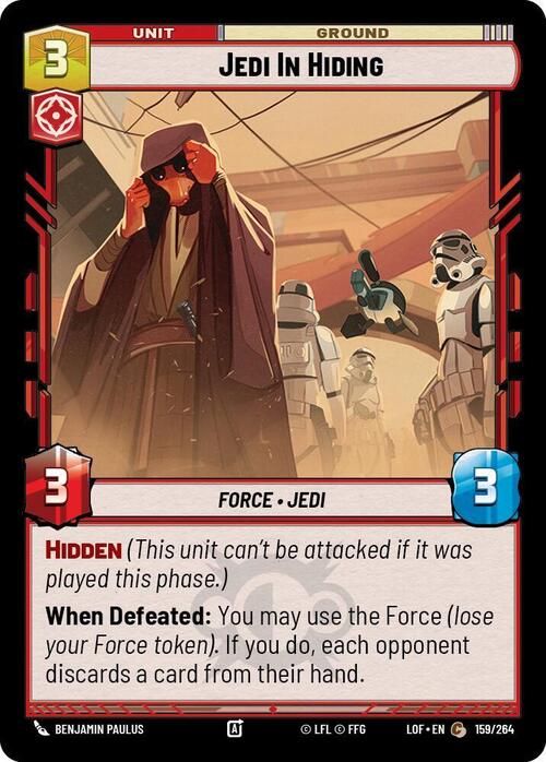 Jedi In Hiding Card Front