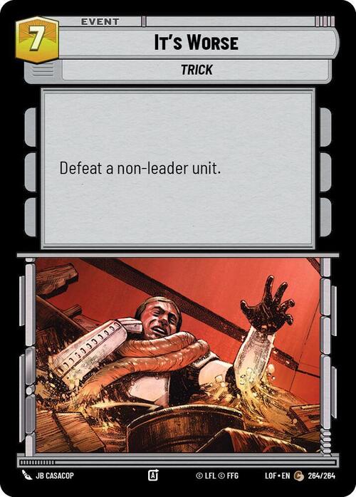 It's Worse Card Front