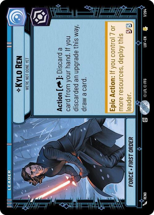 Kylo Ren - We're Not Done Yet Card Front