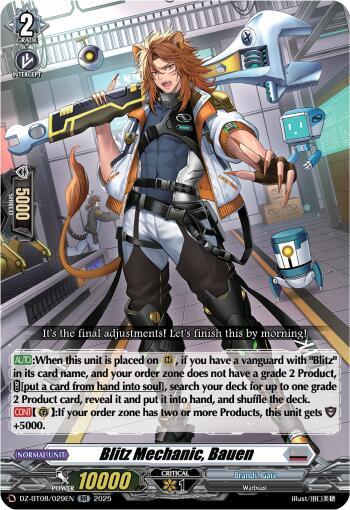 Blitz Mechanic, Bauen Card Front