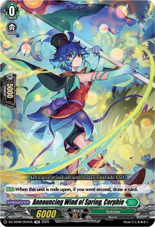 Announcing Wind of Spring, Corphie Card Front