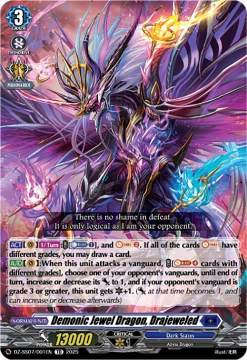 Demonic Jewel Dragon, Drajeweled Card Front