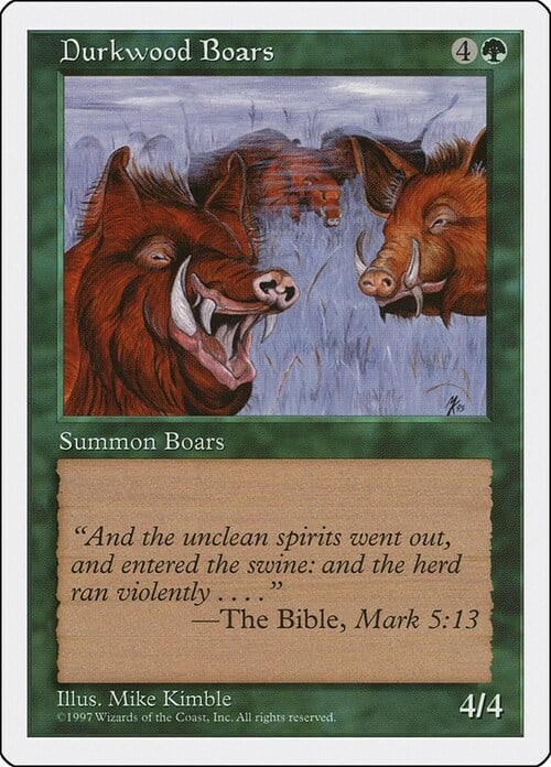 Durkwood Boars Card Front