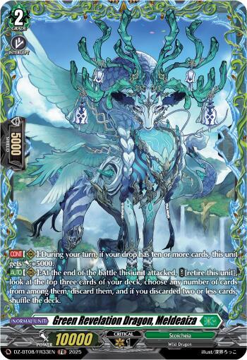 Green Revelation Dragon, Meldeaiza Card Front