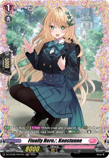 Finally Here, Konstunne Card Front