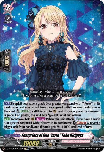 Footprints of One "forte" Toko Kirigaya Card Front