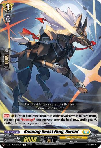 Running Beast Fang, Svrind Card Front