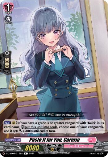 Paste it for You, Careria Card Front