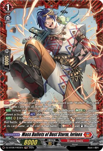 Mass Bullets of Dust Storm, Ivrines Card Front