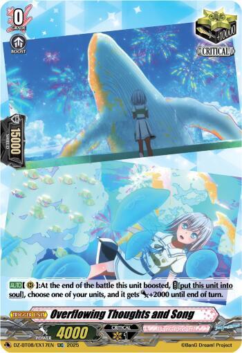 Overflowing Thoughts and Song Card Front