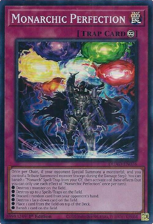 Monarchic Perfection Card Front