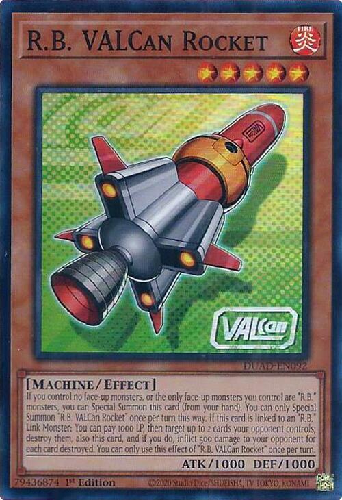 R.B. VALCan Rocket Card Front